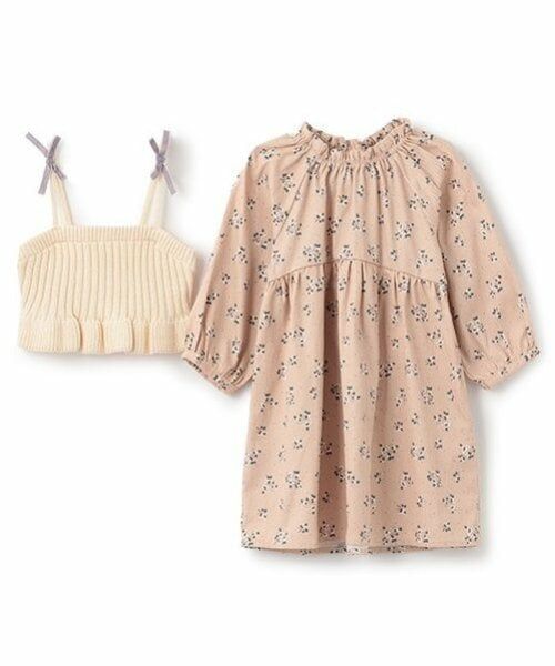 petit main / プティマイン ミニ丈・ひざ丈ワンピース | 【リンク】花柄ワンピースビスチェセット(キッズ) | 詳細8