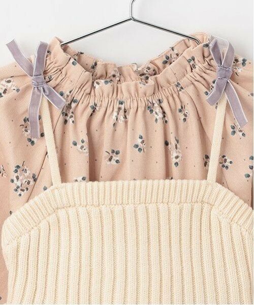 petit main / プティマイン ミニ丈・ひざ丈ワンピース | 【リンク】花柄ワンピースビスチェセット(キッズ) | 詳細9