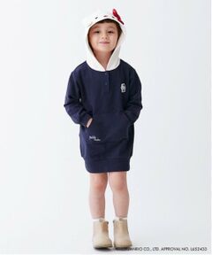 petit main / プティマイン ミニ丈・ひざ丈ワンピース | 【オーガビッツ】キティパーカーワンピース