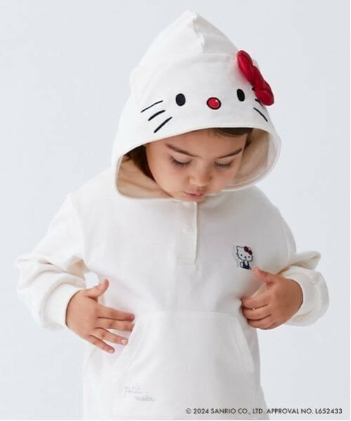 petit main / プティマイン ミニ丈・ひざ丈ワンピース | 【オーガビッツ】キティパーカーワンピース | 詳細1