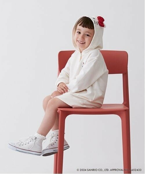 petit main / プティマイン ミニ丈・ひざ丈ワンピース | 【オーガビッツ】キティパーカーワンピース | 詳細12