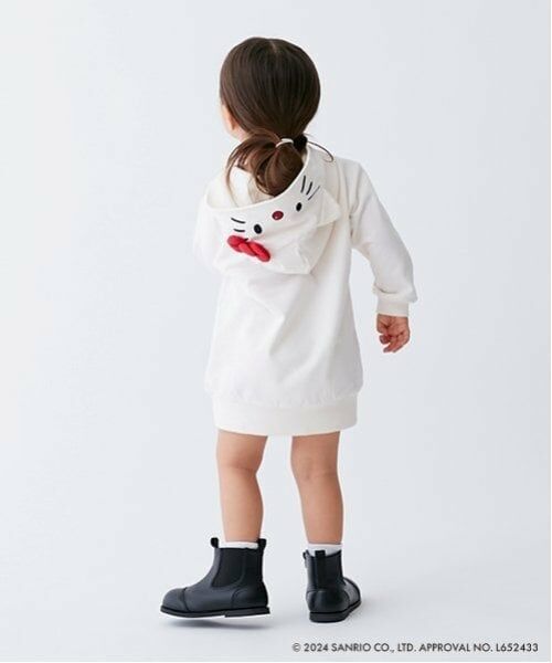 petit main / プティマイン ミニ丈・ひざ丈ワンピース | 【オーガビッツ】キティパーカーワンピース | 詳細3