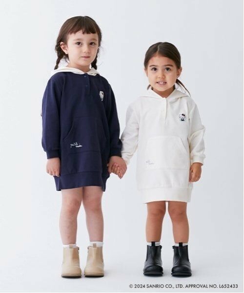 petit main / プティマイン ミニ丈・ひざ丈ワンピース | 【オーガビッツ】キティパーカーワンピース | 詳細5