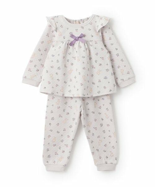 petit main / プティマイン ルームウェア | GIRLSキルトパジャマ（ラベンダー）