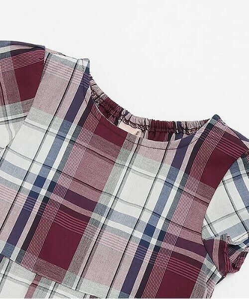 petit main / プティマイン ミニ丈・ひざ丈ワンピース | 【リンク】マドラスワンピース(キッズ) | 詳細2