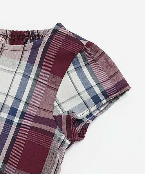 petit main / プティマイン ミニ丈・ひざ丈ワンピース | 【リンク】マドラスワンピース(キッズ) | 詳細3