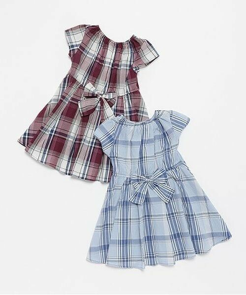 petit main / プティマイン ミニ丈・ひざ丈ワンピース | 【リンク】マドラスワンピース(キッズ) | 詳細8