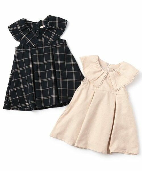 petit main / プティマイン ミニ丈・ひざ丈ワンピース | 【リンク】ビッグ衿ジャンパースカート(キッズ) | 詳細16