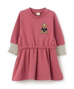 petit main / プティマイン ミニ丈・ひざ丈ワンピース | 【リンク】くまサガラカットワンピース(キッズ)