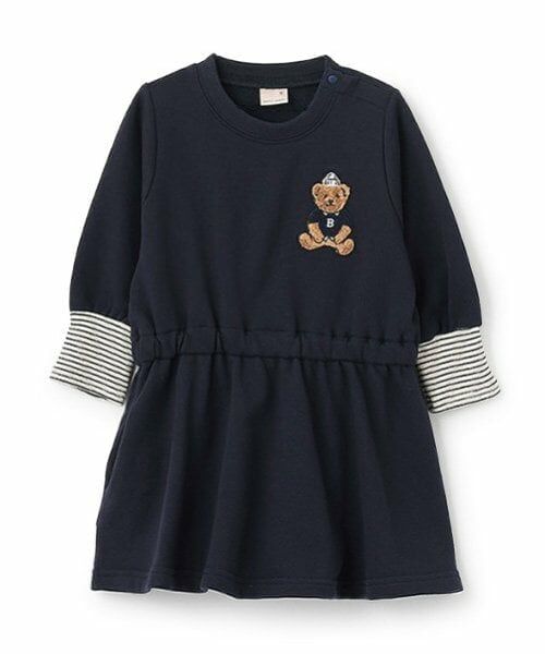 petit main / プティマイン ミニ丈・ひざ丈ワンピース | 【リンク】くまサガラカットワンピース(キッズ) | 詳細1