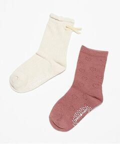 petit main / プティマイン ソックス | 透かし・リボンソックス2P