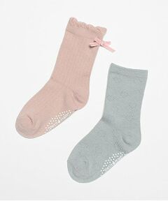 petit main / プティマイン ソックス | 透かし・リボンソックス2P