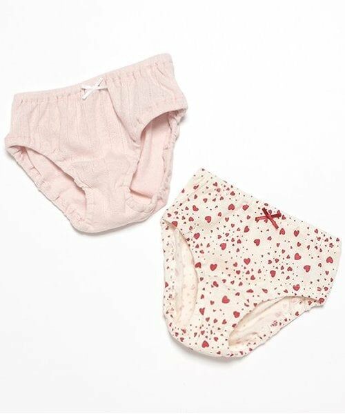 petit main / プティマイン ショーツ | 【オーガニック】ショーツ2P（ライト ピンク）