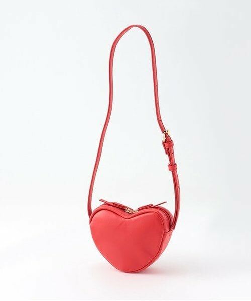 petit main / プティマイン ショルダーバッグ | ハートショルダーバック（赤）