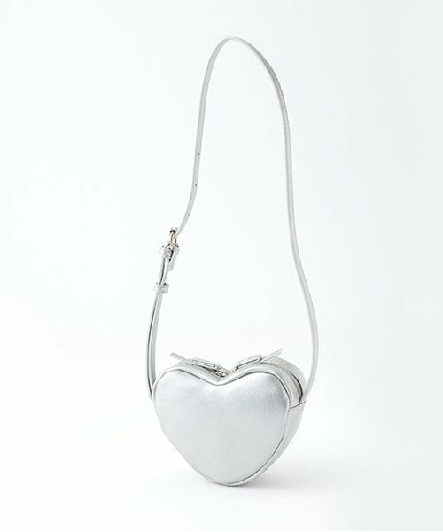 petit main / プティマイン ショルダーバッグ | ハートショルダーバック（シルバー）