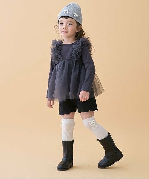 petit main / プティマイン ソックス | リボンオーバーニーソックス | 詳細2