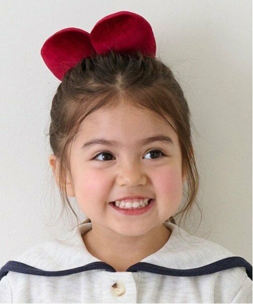 petit main / プティマイン ヘアゴム・シュシュ | BIGハートシュシュ（赤）