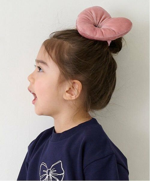 petit main / プティマイン ヘアゴム・シュシュ | BIGハートシュシュ（ピンク）