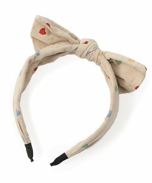 petit main / プティマイン カチューシャ・カチューム・その他 | ハート柄リボンカチューシャ（マルチ）