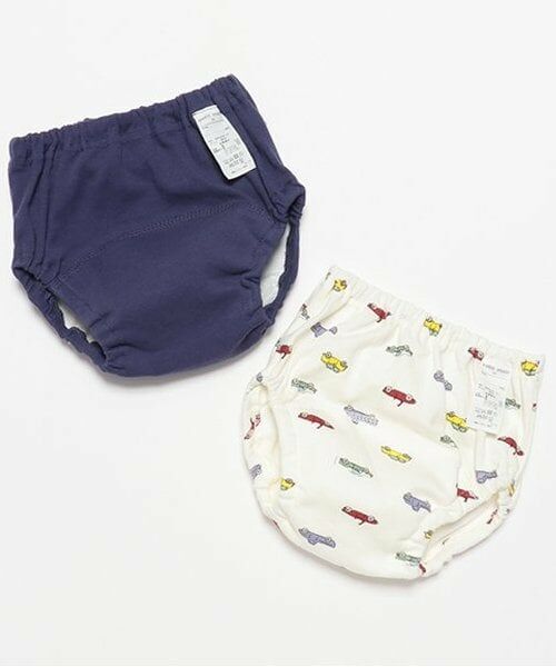 petit main / プティマイン ショーツ | 3層タイプトレーニングパンツ2P（紺）