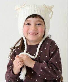 petit main / プティマイン ニットキャップ | 猫耳リボンニットキャップ