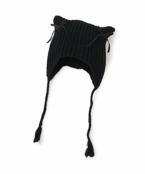 petit main / プティマイン ニットキャップ | 猫耳リボンニットキャップ | 詳細9