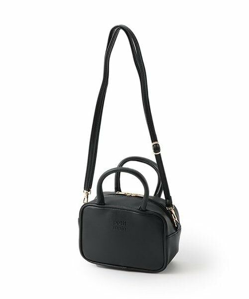 petit main / プティマイン ショルダーバッグ | スクエアショルダーバック（黒）