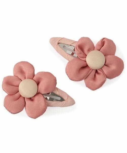 petit main / プティマイン ヘアピン | お花ヘアピン（オレンジ）