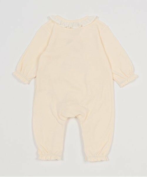 petit main / プティマイン ロンパース | 【弱酸性】花柄アップリケカバーオール | 詳細1