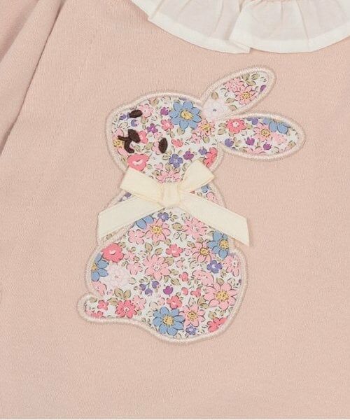 petit main / プティマイン ロンパース | 【弱酸性】花柄アップリケカバーオール | 詳細6