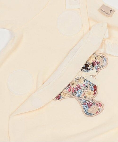 petit main / プティマイン ロンパース | 【弱酸性】花柄アップリケカバーオール | 詳細7