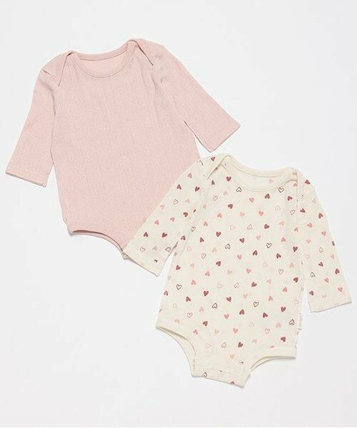 petit main / プティマイン 肌着 | 【オーガニック】ボディースーツ（ピンク）