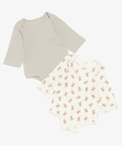 petit main / プティマイン 肌着 | 【オーガニック】ボディースーツ（ライト グリーン）