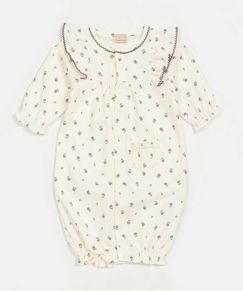 petit main / プティマイン ロンパース | 【オーガニック】肩フリル2WAYオール（ラベンダー）