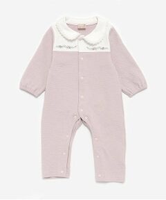 petit main / プティマイン ロンパース | 【弱酸性】胸刺しゅうカバーオール