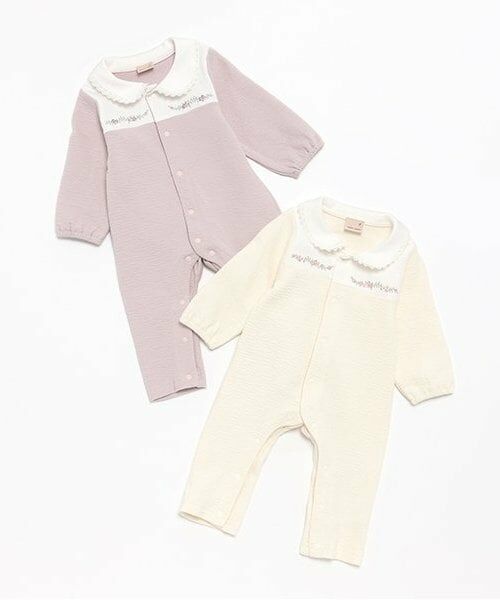 petit main / プティマイン ロンパース | 【弱酸性】胸刺しゅうカバーオール | 詳細7