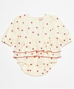 petit main / プティマイン ロンパース | ハート刺繍ロンパース