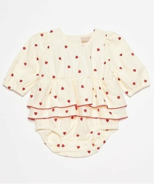 petit main / プティマイン ロンパース | ハート刺繍ロンパース | 詳細10