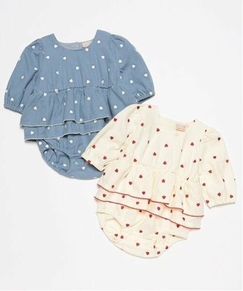 petit main / プティマイン ロンパース | ハート刺繍ロンパース | 詳細9