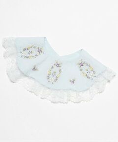 petit main / プティマイン スタイ・ビブ | 【防水】レースつき刺しゅうスタイ