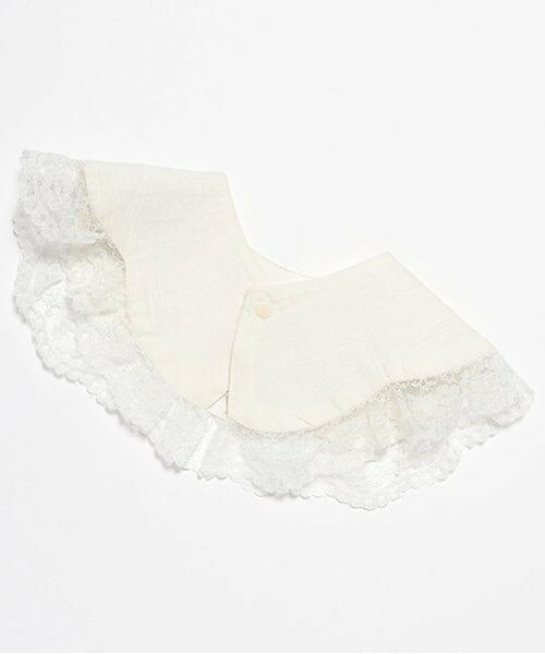 petit main / プティマイン スタイ・ビブ | 【防水】レースつき刺しゅうスタイ | 詳細1