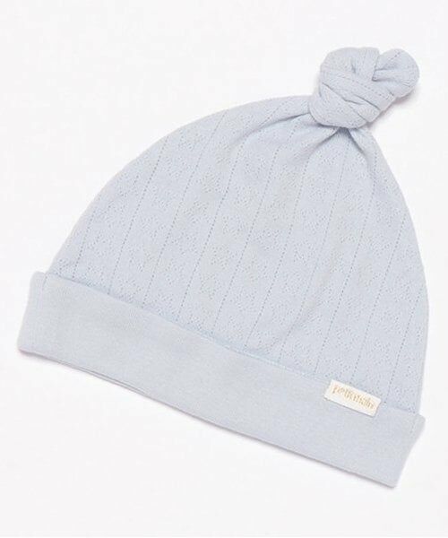 petit main / プティマイン ベビー・キッズグッズ | 【オーガニック】BABYキャップ（ライト ブルー）