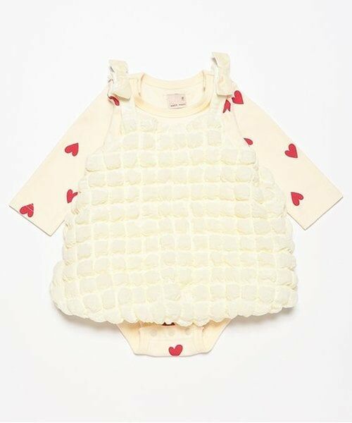petit main / プティマイン ベビー・キッズウエア | ポコポコチュニックセット（アイボリー）