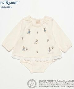 petit main / プティマイン ロンパース | 【ピーターラビット】刺しゅうチュニックロンパース
