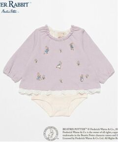 petit main / プティマイン ロンパース | 【ピーターラビット】刺しゅうチュニックロンパース