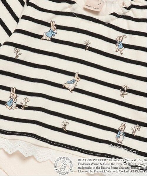 petit main / プティマイン ロンパース | 【ピーターラビット】刺しゅうチュニックロンパース | 詳細3