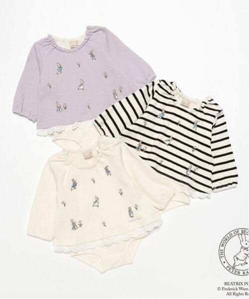 petit main / プティマイン ロンパース | 【ピーターラビット】刺しゅうチュニックロンパース | 詳細7