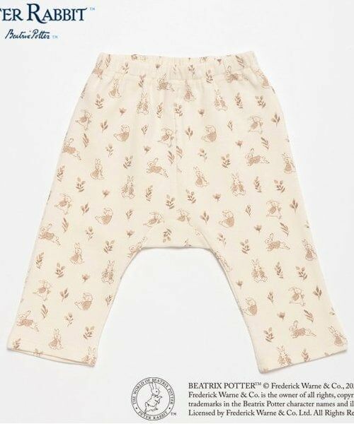petit main / プティマイン ベビー・キッズウエア | 【ピーターラビット】総柄レギンス（アイボリー）