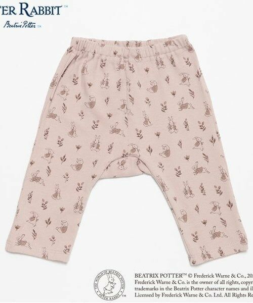 petit main / プティマイン ベビー・キッズウエア | 【ピーターラビット】総柄レギンス（ライト ピンク）