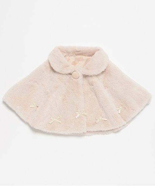 petit main / プティマイン ベビー・キッズウエア | 2WAY襟リボンケープ（ライト ピンク）